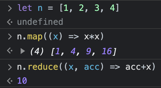 Map and Reduce function in JS over an array